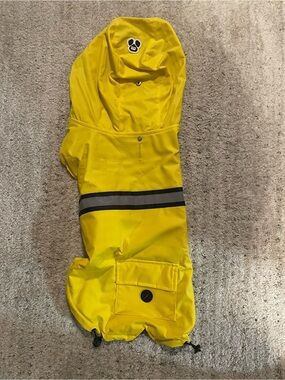Dog reflective rain coat with hood